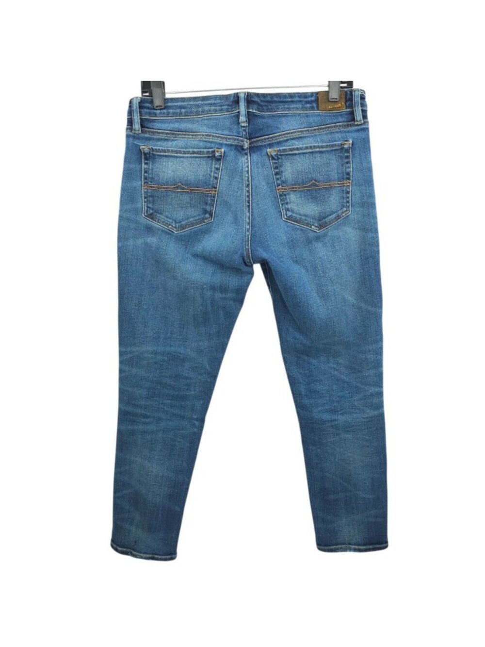 Ralph Lauren Denim & Supply Crop Skinny Jeans 30 Indie Boho Whiskered Blue Denim - Picture 2 of 15